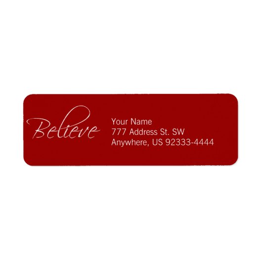 Believe Etiket (Voorkant)