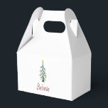 Believe Evergreen Tree Festive Christmas Party  Bedankdoosjes<br><div class="desc">Believe Christmas festive party favor box with a cute hand drawn evergreen tree and simple typography design. With customizable typography lettering you add your own text. Great for gifting this Holiday season.</div>