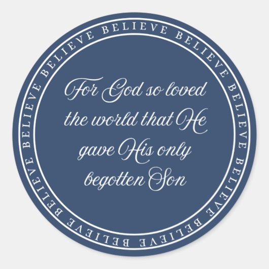 Believe - Flush Seal  Ronde Sticker (Voorkant)