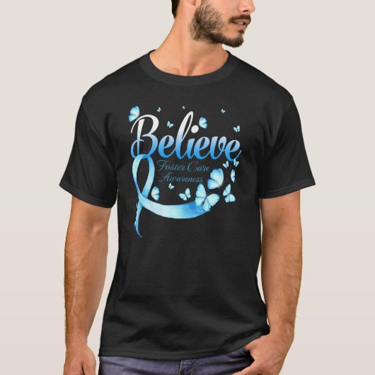 Believe Foster Care Awareness Butterfly T-shirt (Voorkant)
