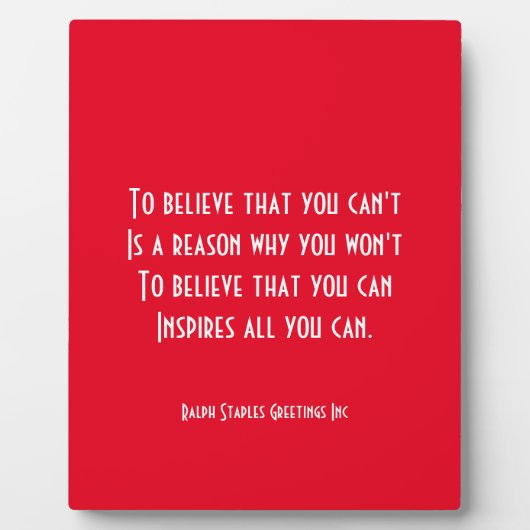 Believe Fotoplaat (Voorkant)