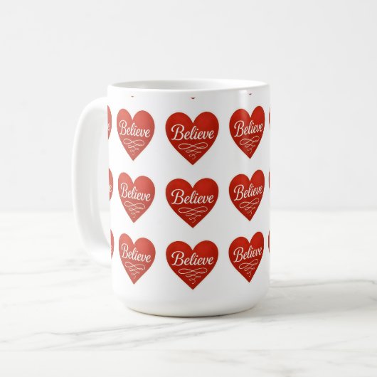 Believe Heart Koffiemok (Voorkant links)