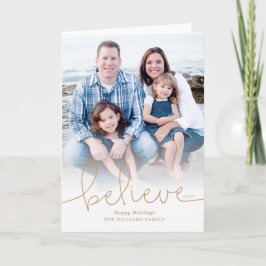 Believe Holiday Foto Feestdagen Kaart