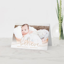 Believe Holiday Foto Feestdagen Kaart