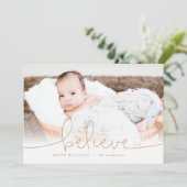 Believe Holiday-fotokaart Feestdagenkaart (Staand voorkant)