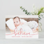 Believe Holiday-fotokaart Feestdagenkaart (Staand voorkant)