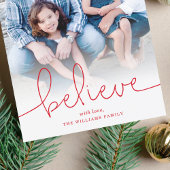 Believe Holiday-fotokaart Feestdagenkaart