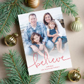 Believe Holiday-fotokaart Feestdagenkaart