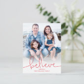 Believe Holiday-fotokaart Feestdagenkaart (Staand voorkant)