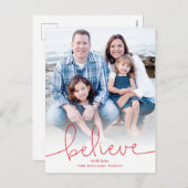 Believe Holiday-fotokaart Feestdagenkaart (Voorkant / Achterkant)