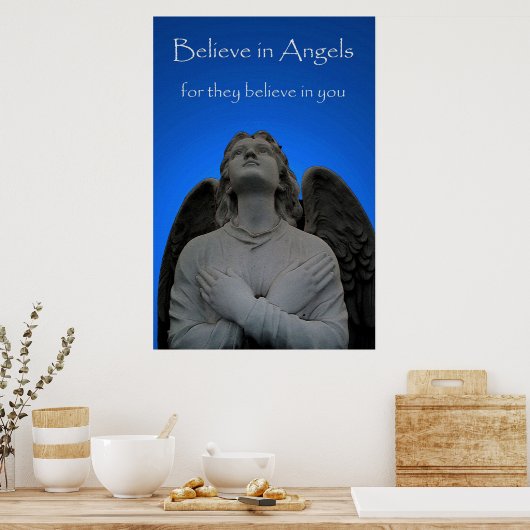 Believe in Angels 36 x 24 Poster (Keuken)