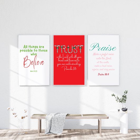 Believe in Christ Scripture Christmas Card Feestdagenkaart