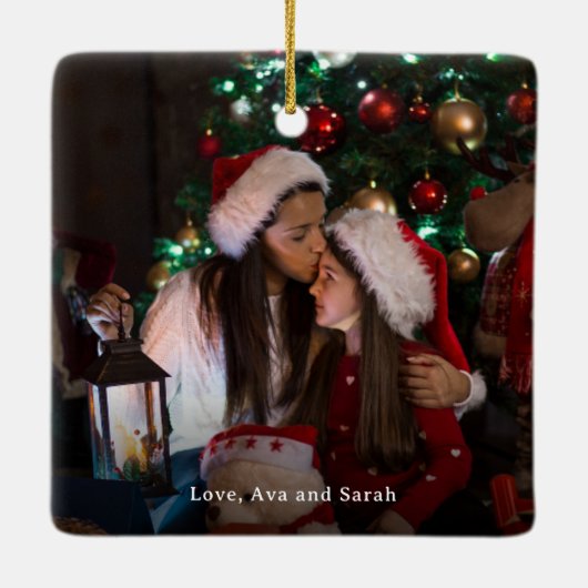 Believe in Christmas Magic Photo Holiday Keramisch Ornament (Achterkant)