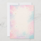 Believe In Magic Unicorn Invitation Editable Kaart (Achterkant)
