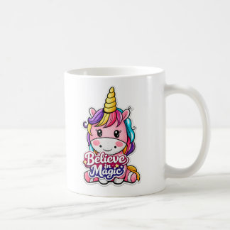 🦄✨ “Believe in Magic” Unicorn Mug ☕💖 Koffiemok