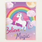 Believe in Magic with Unicorn and Rainbow Planner (Voorkant)