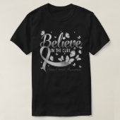Believe In The Cure Brain Cancer Awareness Butterf T-shirt (Design voorkant)