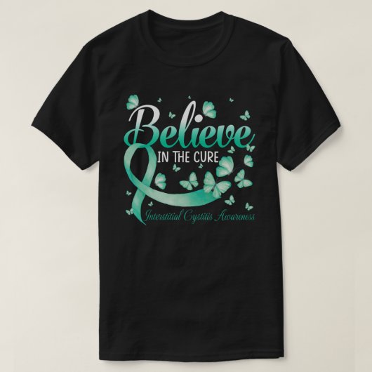 Believe In The Cure Interstitial Cystitis Awarenes T-shirt (Design voorkant)