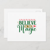 Believe In the Magic Christmas Briefkaart (Voorkant / Achterkant)