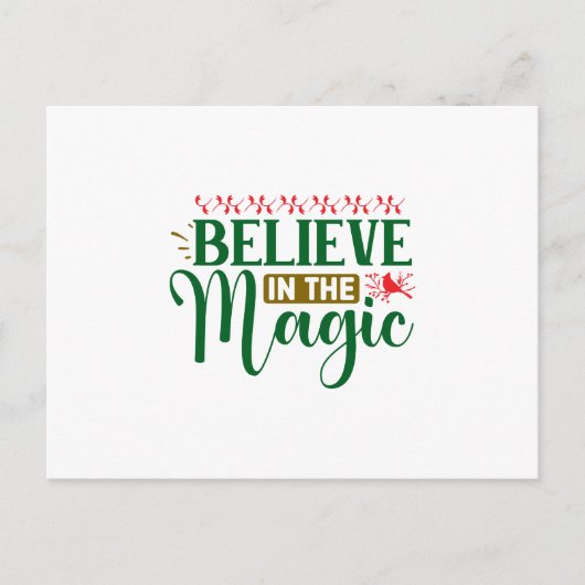 Believe In the Magic Christmas Briefkaart (Voorkant)