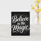Believe In The Magic Christmas Insred Holiday Remi Kaart (Gele Bloem)
