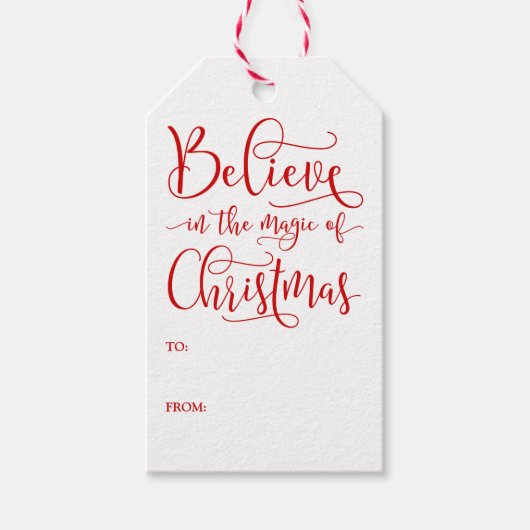 Believe In The Magic Of Christmas Cadeaulabel (Voorkant)