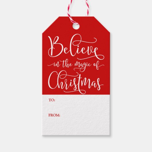 Believe In The Magic Of Christmas Cadeaulabel (Voorkant)