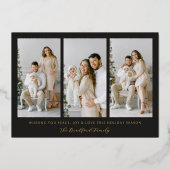 Believe In The Magic Of Christmas Folie Feestdagenkaart (Achterkant)