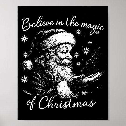 Believe In The Magic Of Christmas, Funny Christmas Poster (Voorkant)