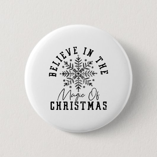 Believe In The Magic Of Christmas Ronde Button 5,7 Cm (Voorkant)