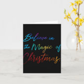 Believe In The Magic Of Christmas T Shirt  Kaart (Gele Bloem)
