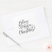 Believe In The Magic Of Christmas Vierkante Sticker (Envelop)