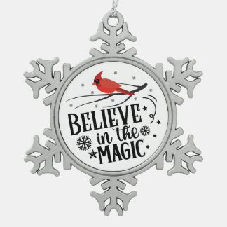 Believe in the Magic Tin Sneeuwvlok Ornament