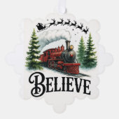 Believe in the Magic Train Ornament Kaart (Voorkant)