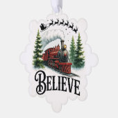Believe in the Magic Train Ornament Kaart (Links)