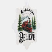 Believe in the Magic Train Ornament Kaart (Rechts)