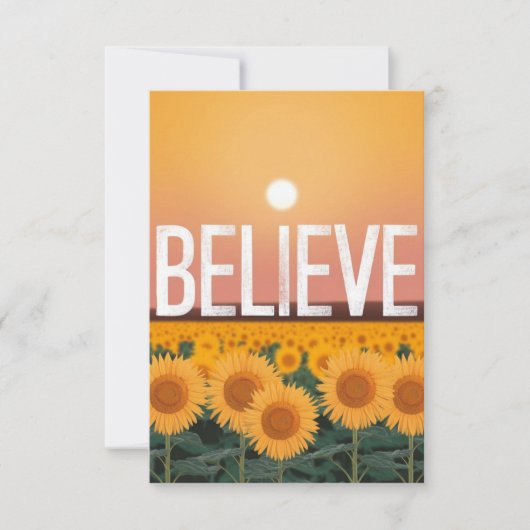 Believe in the Sunflowers card Bedankkaart (Voorkant)