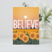 Believe in the Sunflowers card Bedankkaart (Staand voorkant)