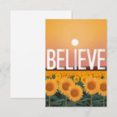 Believe in the Sunflowers card Bedankkaart (Voorkant / Achterkant)