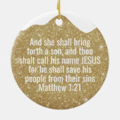 Believe in the wonder Manger Divine Passage ⛪️ 🎄 Keramisch Ornament (Achterkant)