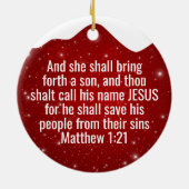 Believe in the wonder Manger Divine Passage ⛪️ 🎄 Keramisch Ornament (Achterkant)