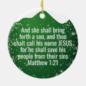 Believe in the wonder Manger Divine Passage ⛪️ 🎄 Keramisch Ornament (Achterkant)