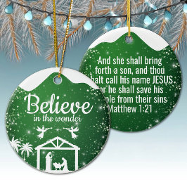 Believe in the wonder Manger Divine Passage ⛪️ 🎄 Keramisch Ornament