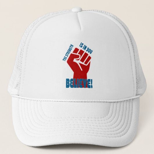 Believe in Workers Power Union Design Trucker Pet (Voorkant)