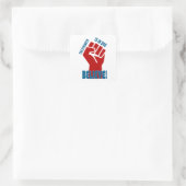 Believe in Workers Power Union Design Vierkante Sticker (Tas)