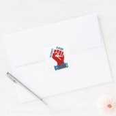 Believe in Workers Power Union Design Vierkante Sticker (Envelop)
