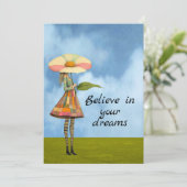 Believe in Your Dreams Flower Girl Kaart (Staand voorkant)