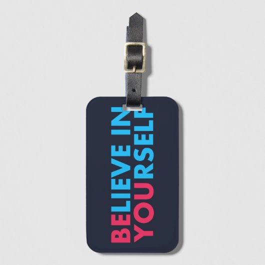 Believe in yourself bagagelabel (Voorkant (verticaal))