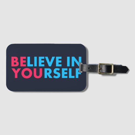 Believe in yourself bagagelabel (Voorkant (horizontaal))