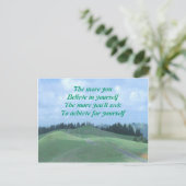 believe in yourself briefkaart (Staand voorkant)